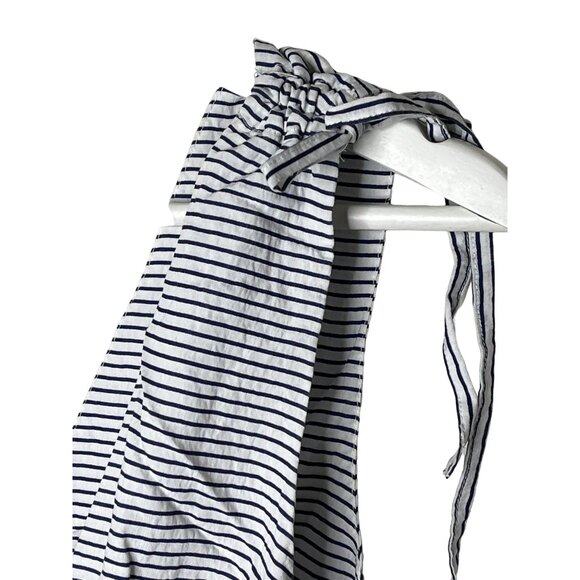 NSR Women’s Small Sleeveless Blue White Striped Tank Top Blouse - Picture 5 of 11